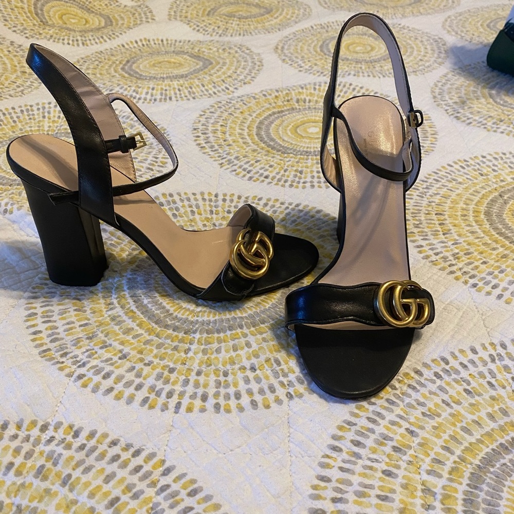 Gucci High Heel leather Sandal
